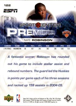 2005-06 Upper Deck ESPN #122 Nate Robinson Back
