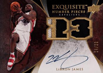 2007-08 Upper Deck Exquisite Collection - Numbers #EN-LJ LeBron James Front