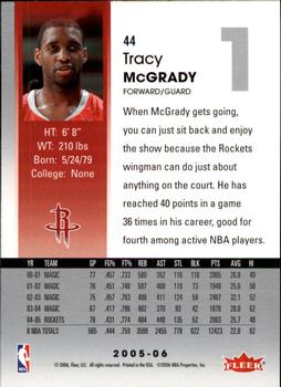 2005-06 Hoops #44 Tracy McGrady Back