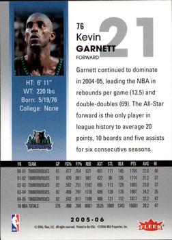 2005-06 Hoops #76 Kevin Garnett Back