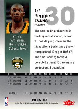 2005-06 Hoops #127 Reggie Evans Back