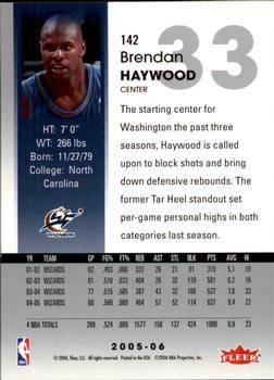 2005-06 Hoops #142 Brendan Haywood Back