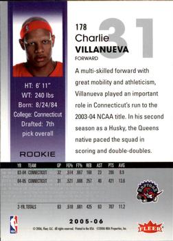 2005-06 Hoops #178 Charlie Villanueva Back