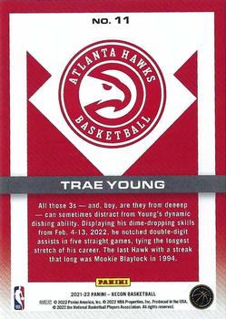 2021-22 Panini Recon #11 Trae Young Back