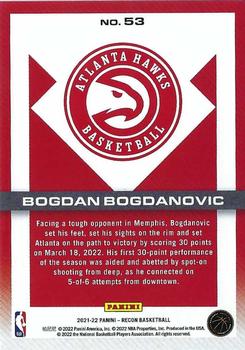 2021-22 Panini Recon #53 Bogdan Bogdanovic Back