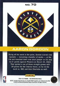 2021-22 Panini Recon #70 Aaron Gordon Back