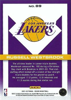 2021-22 Panini Recon #89 Russell Westbrook Back
