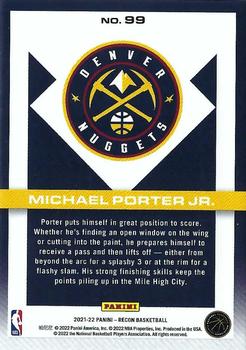 2021-22 Panini Recon #99 Michael Porter Jr. Back