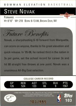 2006-07 Bowman Elevation #103 Steve Novak Back