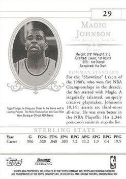 2006-07 Bowman Sterling #29 Magic Johnson Back