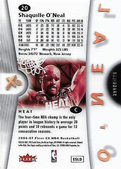 2006-07 E-X #20 Shaquille O'Neal Back