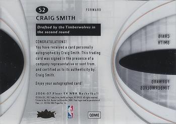 2006-07 E-X #52 Craig Smith Back