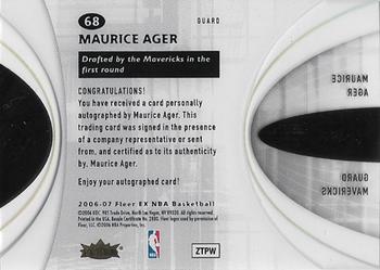 2006-07 E-X #68 Maurice Ager Back