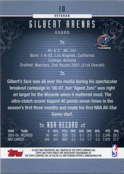 2006-07 Finest #10 Gilbert Arenas Back