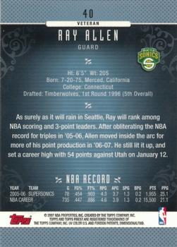 2006-07 Finest #40 Ray Allen Back
