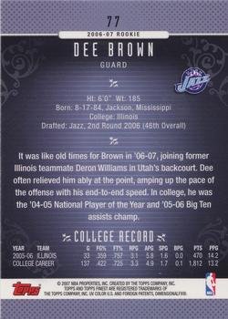 2006-07 Finest #77 Dee Brown Back