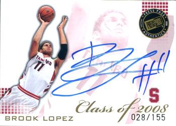 2008 Press Pass - Class of 2008 Autographs #CL-BL Brook Lopez Front