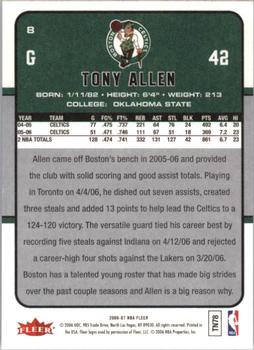2006-07 Fleer #8 Tony Allen Back