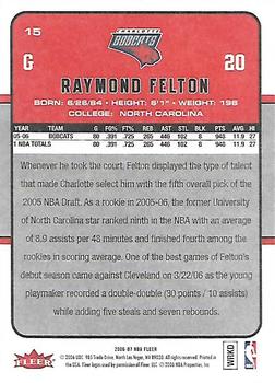 2006-07 Fleer #15 Raymond Felton Back
