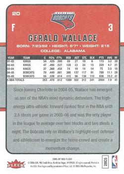 2006-07 Fleer #20 Gerald Wallace Back