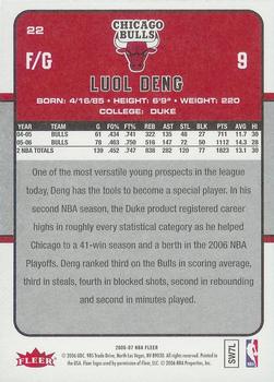 2006-07 Fleer #22 Luol Deng Back