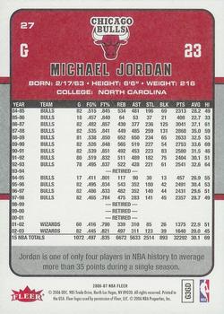 2006-07 Fleer #27 Michael Jordan Back