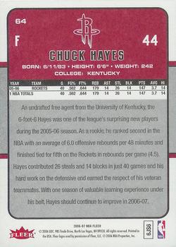 2006-07 Fleer #64 Chuck Hayes Back