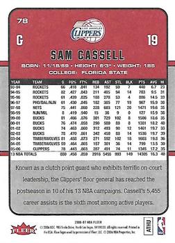 2006-07 Fleer #78 Sam Cassell Back