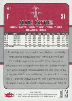 2006-07 Fleer #91 Shane Battier Back