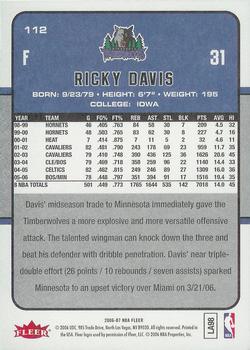 2006-07 Fleer #112 Ricky Davis Back
