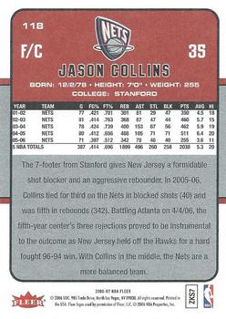 2006-07 Fleer #118 Jason Collins Back