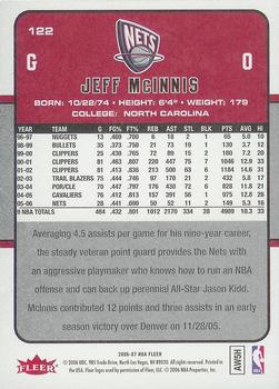 2006-07 Fleer #122 Jeff McInnis Back