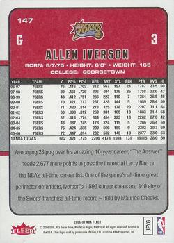 2006-07 Fleer #147 Allen Iverson Back