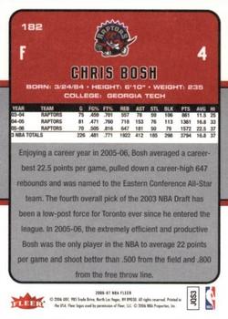 2006-07 Fleer #182 Chris Bosh Back