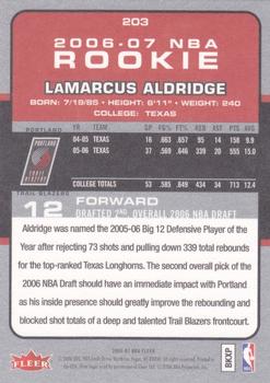 2006-07 Fleer #203 LaMarcus Aldridge Back