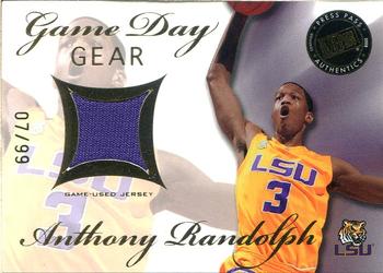 2008 Press Pass - Game Day Gear Jerseys Gold #GDG-AR Anthony Randolph Front