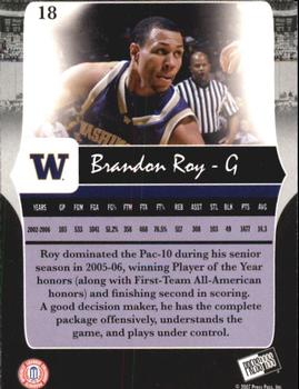2006-07 Press Pass Legends #18 Brandon Roy Back