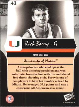 2006-07 Press Pass Legends #43 Rick Barry Back