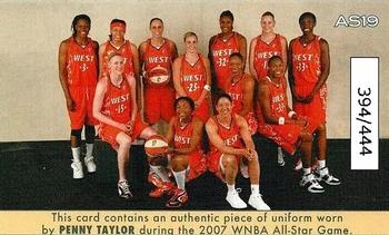 2008 Rittenhouse WNBA - All-Star Relics #AS19 Penny Taylor Back