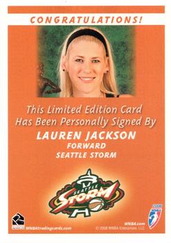 2008 Rittenhouse WNBA - Autographs #NNO Lauren Jackson Back