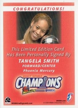 2008 Rittenhouse WNBA - Autographs #NNO Tangela Smith Back