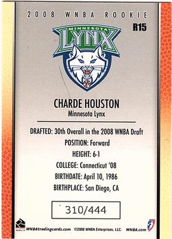 2008 Rittenhouse WNBA - Rookies #R15 Charde Houston Back