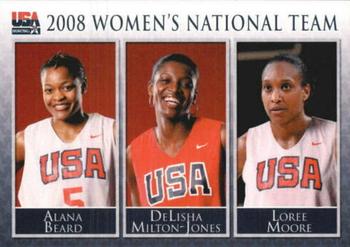 2008 Rittenhouse WNBA - Women's National Team #USAB6 Alana Beard / Delisha Milton-Jones / Loree Moore Front