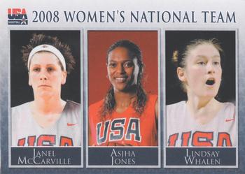2008 Rittenhouse WNBA - Women's National Team #USAB7 Janel McCarville / Asjha Jones / Lindsay Whalen Front