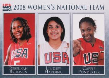 2008 Rittenhouse WNBA - Women's National Team #USAB9 Rebekkah Brunson / Lindsey Harding / Cappie Pondexter Front