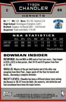 2008-09 Bowman - Chrome #89 Tyson Chandler Back