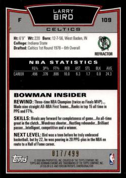 2008-09 Bowman - Chrome Refractors #109 Larry Bird Back