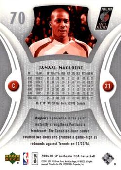 2006-07 SP Authentic #70 Jamaal Magloire Back