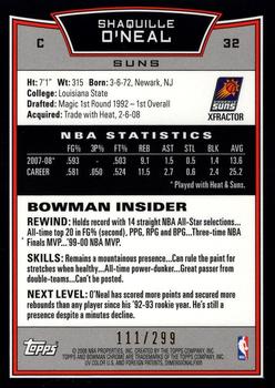 2008-09 Bowman - Chrome X-Fractors #32 Shaquille O'Neal Back