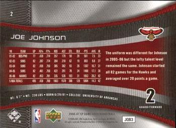 2006-07 SP Game Used #2 Joe Johnson Back